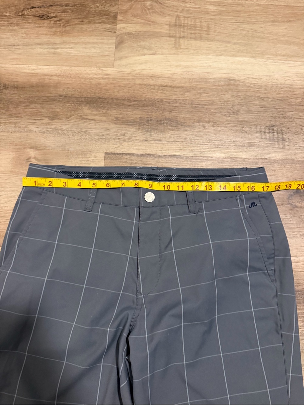 Bonobos Maide Golf Pants Mens 33x32 Herringbone Plaid Gray Stretch Ankle Zip 3pk - Picture 12 of 14